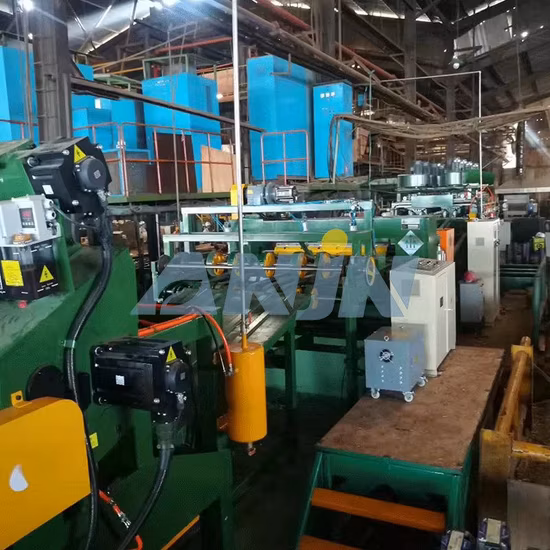 Apilador automático de chapas con máquina peladora de chapas